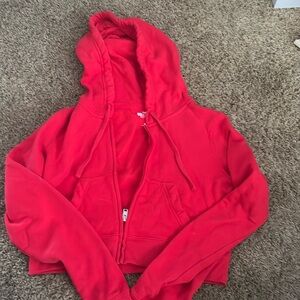 Hollister cropped zip up